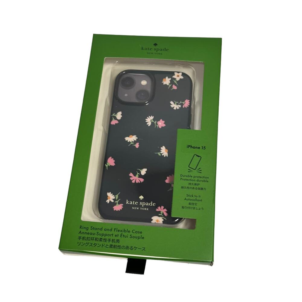 Kate Spade Floral Waltz Printed  Resin 15 Case Flower Print Black